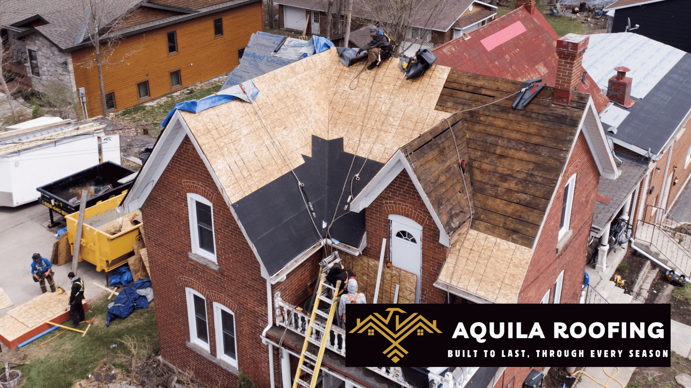 Shingle roof replacement Ottawa by Aquila Roofing.