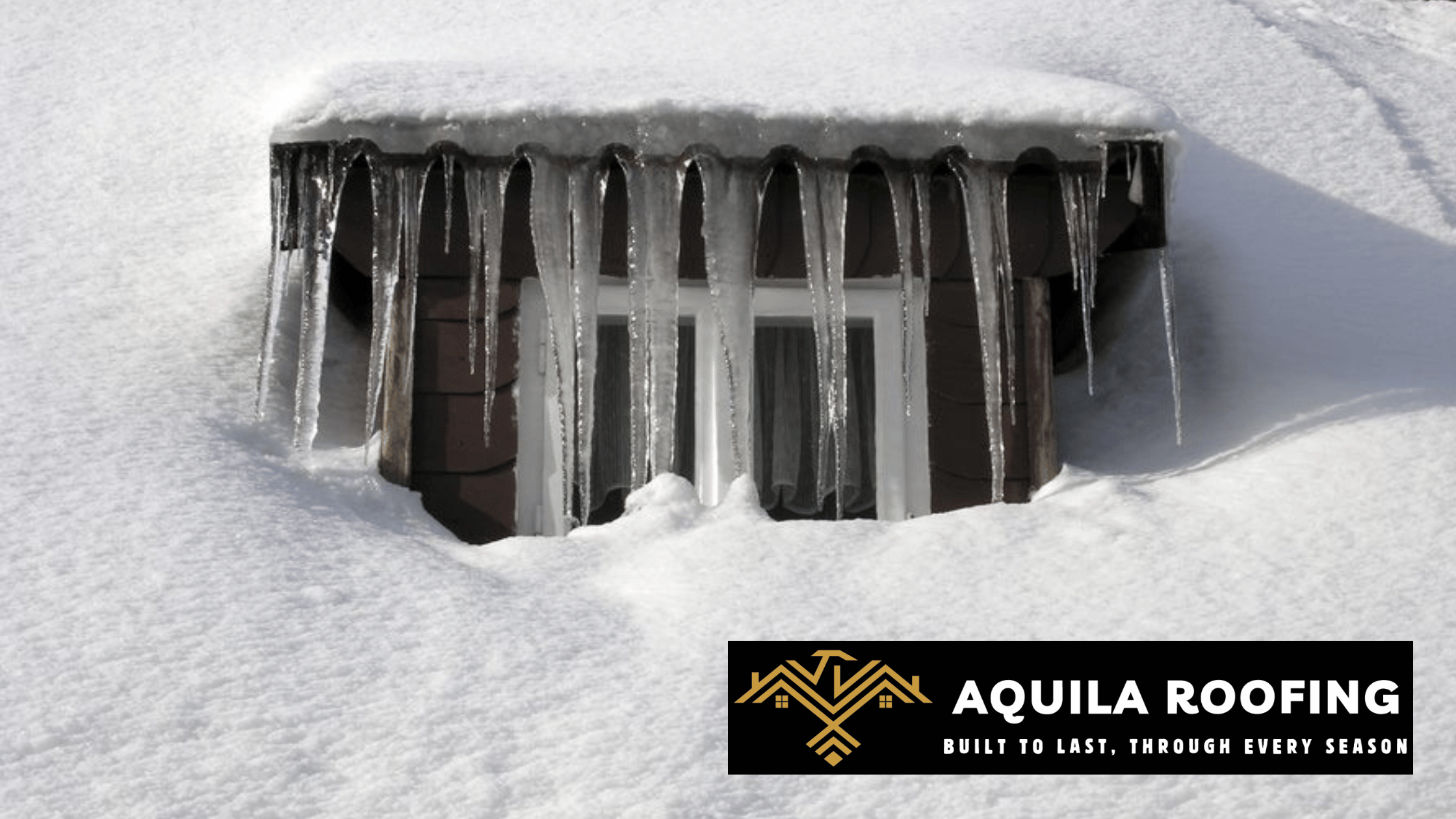 Professional rooftop snow removal by Aquila Roofing to protect your home from winter damage.