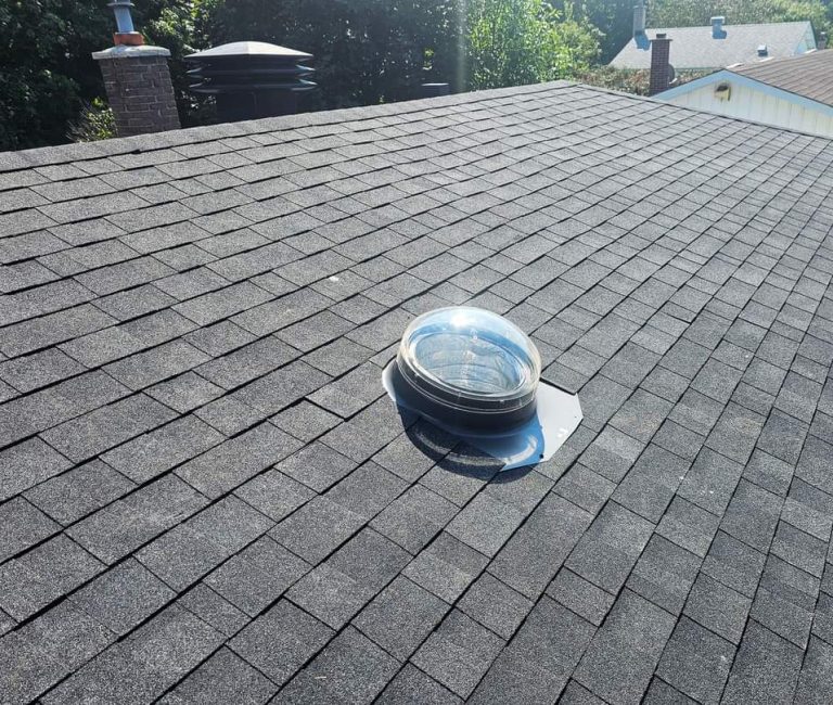 VELUX skylight installed by Aquila Roofing in a Canadian home